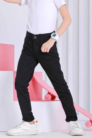 Skinny Black Casual Gabardine
