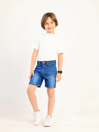 Boys Blue Casual Jeans Shorts