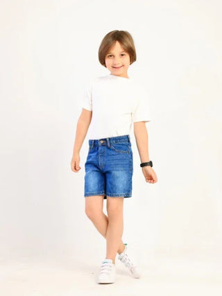 Boys Blue Casual Jeans Shorts