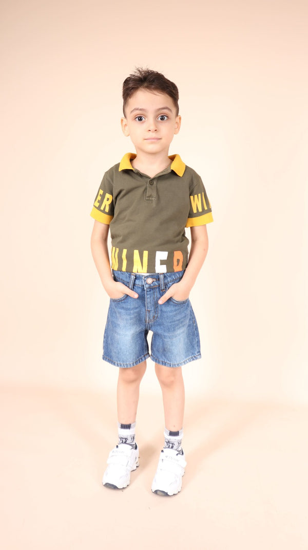 Boys Blue Casual Jeans Shorts