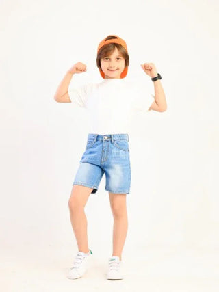 Boys Light Blue Casual Jeans Shorts