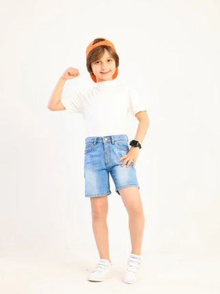 Boys Light Blue Casual Jeans Shorts
