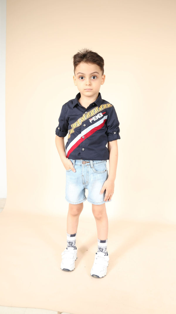 Boys Light Blue Casual Jeans Shorts