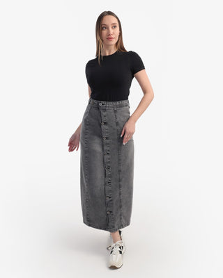 Grey Skirt Jeans
