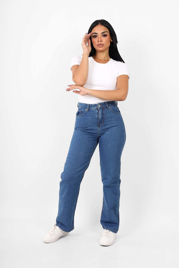 Straight Fit Blue Casual Jeans