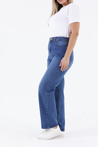 Straight Fit Big Size Blue Casual Jeans