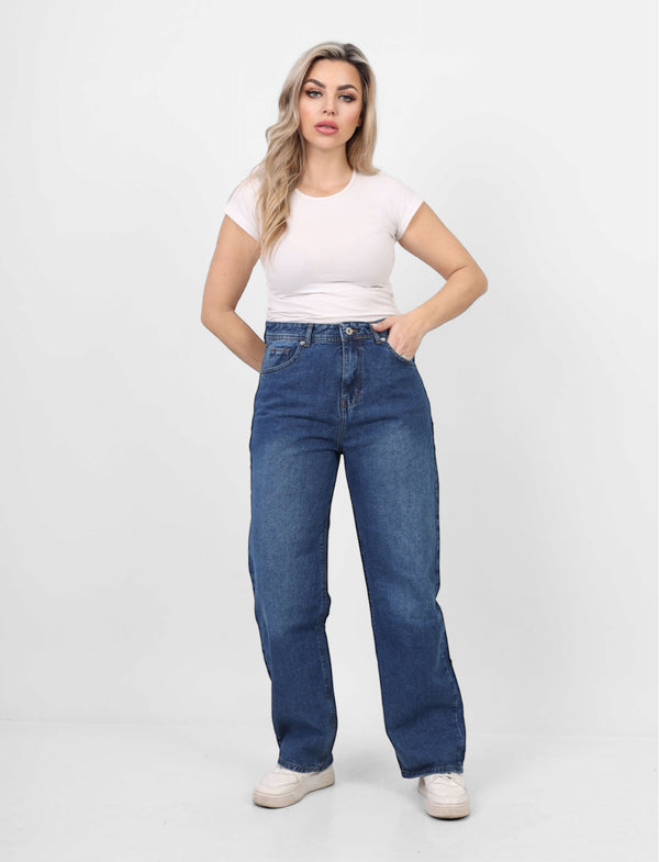 Straight Fit Big Size Blue Casual Jeans