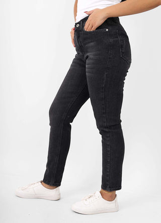 Mom Fit Dark Grey Casual Jeans