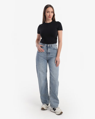 Straight Fit Light Blue Casual Jeans