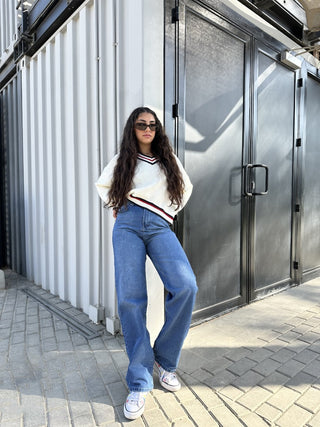 Straight Fit Blue Casual Jeans