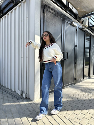 Straight Fit Blue Casual Jeans