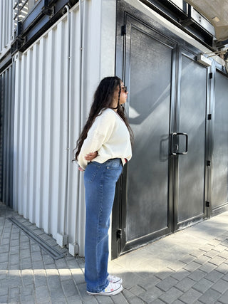 Straight Fit Blue Casual Jeans