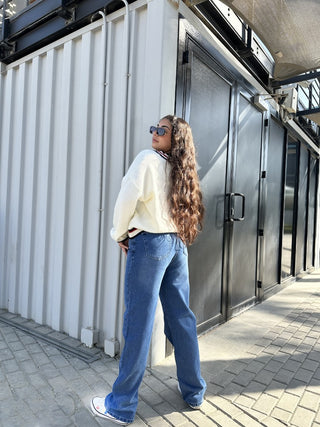 Straight Fit Blue Casual Jeans