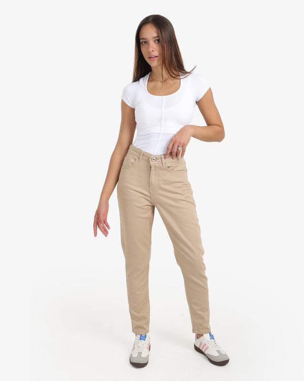 Boyfriend Beige Casual Jeans