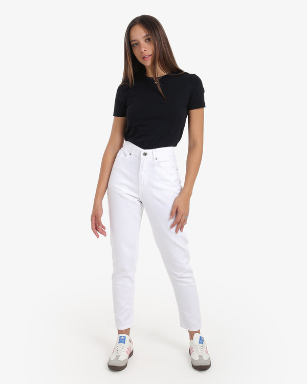 Boyfriend White Casual Jeans