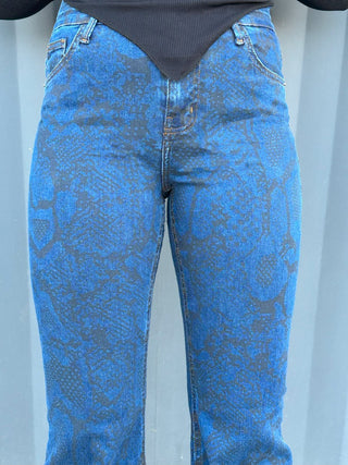 Flare Fit Tiger Dark BLUE Casual Jeans