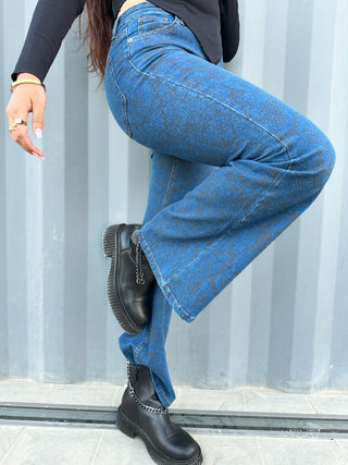 Flare Fit Tiger Dark BLUE Casual Jeans