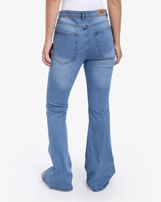 Flare Big Size Light Blue Casual Jeans