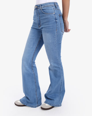 Flare Big Size Light Blue Casual Jeans