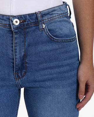 Flare Big Size Storm Blue Casual Jeans