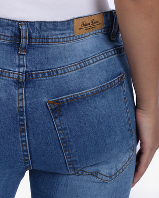Flare Big Size Storm Blue Casual Jeans
