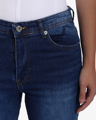 Flare Big Size Blue Casual Jeans