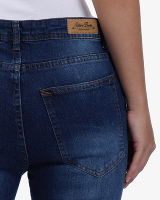 Flare Big Size Blue Casual Jeans