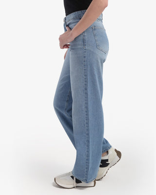Wide Leg Storm Light Blue Casual Jeans