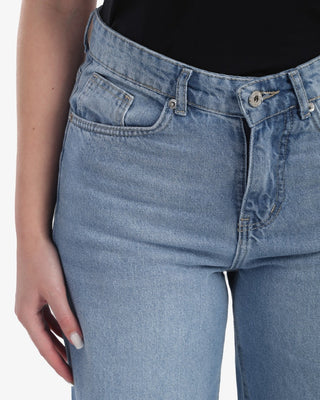 Wide Leg Storm Light Blue Casual Jeans