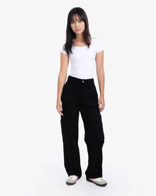 Straight Fit Black Casual Jeans Gabardine