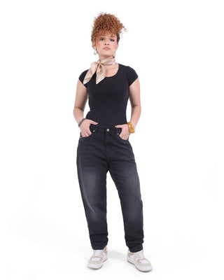 Boyfriend Big Size Black Casual Jeans