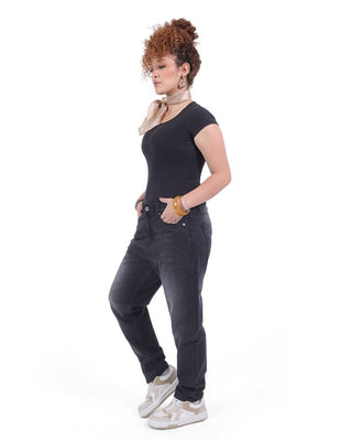 Boyfriend Big Size Black Casual Jeans