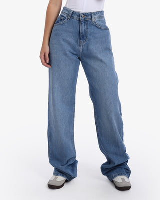 Wide Leg Light Blue Casual Jeans