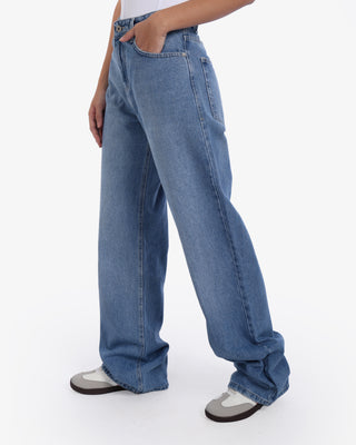 Wide Leg Light Blue Casual Jeans