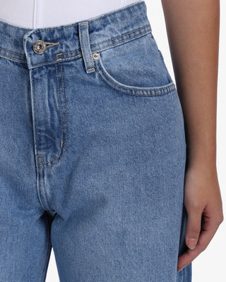 Wide Leg Light Blue Casual Jeans