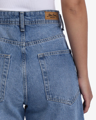 Wide Leg Light Blue Casual Jeans