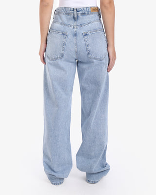 Wide Leg Ice Blue Casual Jeans