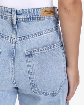 Wide Leg Ice Blue Casual Jeans