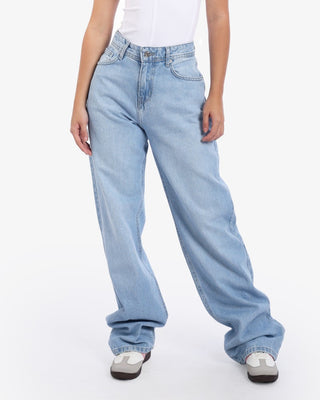Wide Leg Ice Blue Casual Jeans