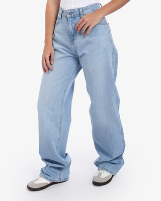 Wide Leg Ice Blue Casual Jeans