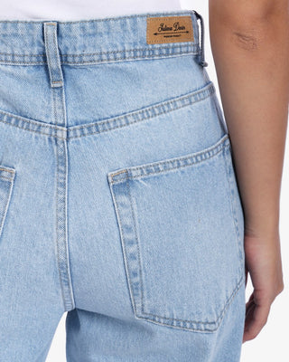 Wide Leg Ice Blue Casual Jeans