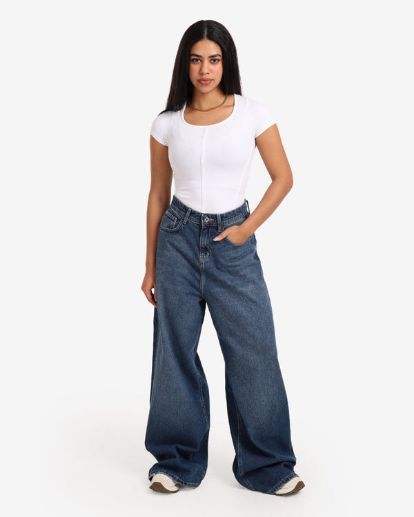 Mega Baggy Dark Blue Casual Jeans