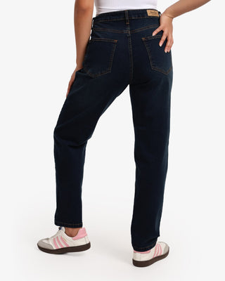 Mom Fit Dark Blue Casual Jeans