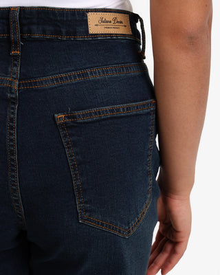 Mom Fit Dark Blue Casual Jeans