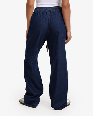 Soft Wide Leg Dark Blue Casual Jeans