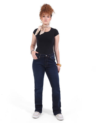 Kick Boot Big Size Dark Blue Casual Jeans