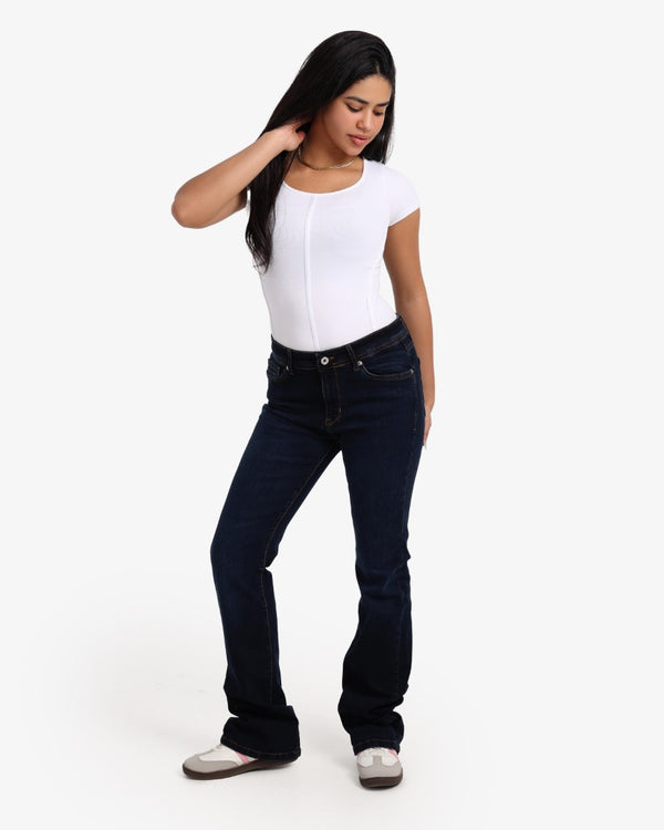 Kick Boot Dark Blue Casual Jeans