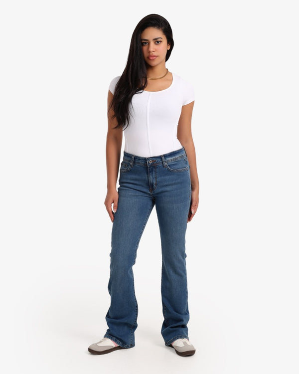Kick Boot Blue Casual Jeans