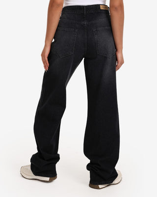 Bling Bling Black Wide Leg Casual Jeans