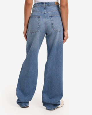 Bling Bling Blue Wide Leg Casual Jeans